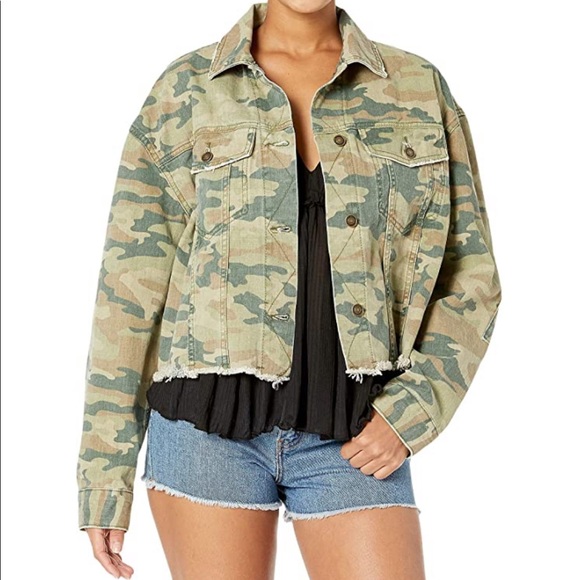 oversized camo denim jacket